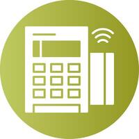 Card reader Gradient Circle Icon vector