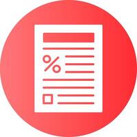 Tax forms Gradient Circle Icon vector