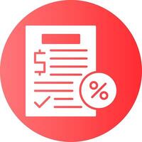 Taxation Gradient Circle Icon vector