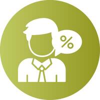 Tax advisor Gradient Circle Icon vector