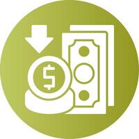 Deflation Gradient Circle Icon vector