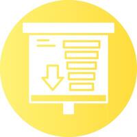 Funnel Chart Gradient Circle Icon vector