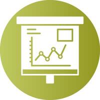 Rising Line Graph Gradient Circle Icon vector