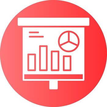 Graphical Representation Gradient Circle Icon vector