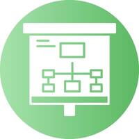 Flowchart Gradient Circle Icon vector