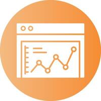 Website Falling Statistics Gradient Circle Icon vector