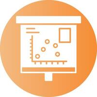Scatter Graph Gradient Circle Icon vector