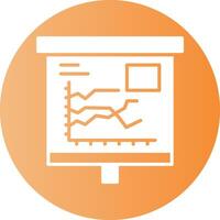 Filled Graph Gradient Circle Icon vector