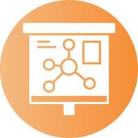 Mind Map Gradient Circle Icon vector