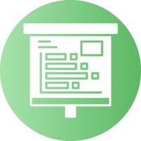 Horizontal Bars showing Gradient Circle Icon vector