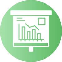 Trend Chart Gradient Circle Icon vector