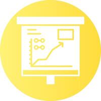 Upward Trend in Graph Gradient Circle Icon vector