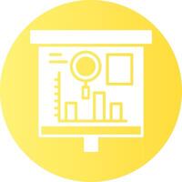 Statistics of Graph Gradient Circle Icon vector