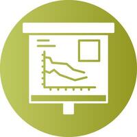 Stacked Graph Gradient Circle Icon vector