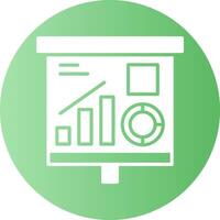 Grap presentation Gradient Circle Icon vector