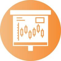 Candlestick Gradient Circle Icon vector