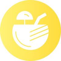 Coconut drink Gradient Circle Icon vector