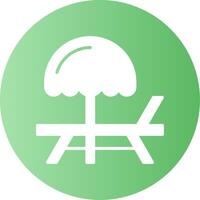 Beach chair Gradient Circle Icon vector