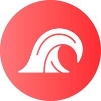 Waves Gradient Circle Icon vector