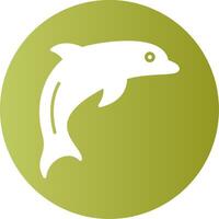 Dolphin Gradient Circle Icon vector