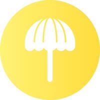 Beach umbrella Gradient Circle Icon vector