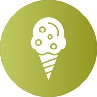 Ice cream cone Gradient Circle Icon vector