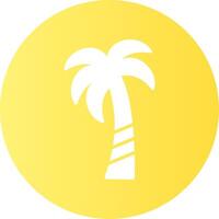 Palm tree Gradient Circle Icon vector