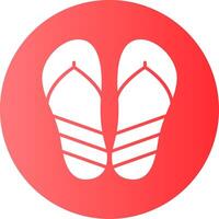 Flip flops Gradient Circle Icon vector