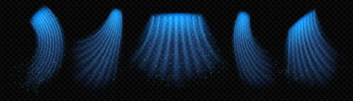 Cool air swirl with icy wind trail and sparkling breeze. Fresh flow, suction and misty vortex suggest purification and frost effect. Abstract for AC, ventilation or winter energy themes. vector