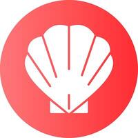 Seashell Gradient Circle Icon vector