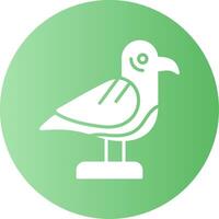Seagull Green Gradient Circle Icon vector