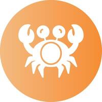 Crab Gradient Circle Icon vector