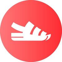 Sandals Gradient Circle Icon vector