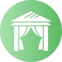 Beach tent Gradient Circle Icon vector