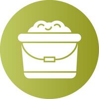 Sand bucket Gradient Circle Icon vector
