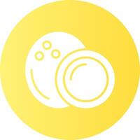 Coconut Gradient Circle Icon vector