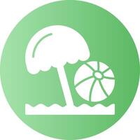 Beach volleyball Gradient Circle Icon Design vector