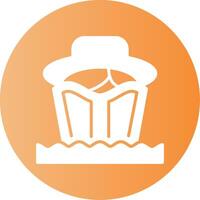 Beach reading Gradient Circle Icon vector