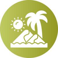 Sand dunes Gradient Circle Icon vector