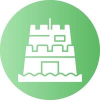 Sand sculpture Gradient Circle Icon vector