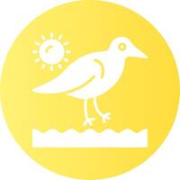 Sandpipers Gradient Circle Icon vector