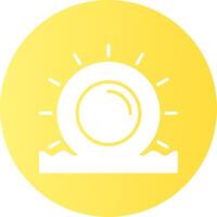 Beach sunrise Gradient Circle Icon vector