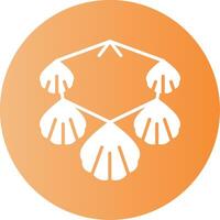 Seashell necklace Gradient Circle Icon vector