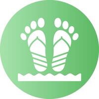 Beach walk Gradient Circle Icon vector