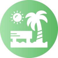 Beach concert Gradient Circle Icon vector