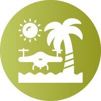 Beach drone photography Gradient Circle Icon vector