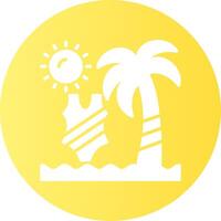 Beach fashion show Gradient Circle Icon vector