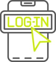 Log In Light Mode Icon vector