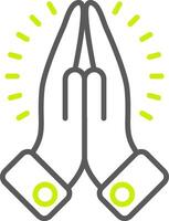 Praying Mobile UX Object vector