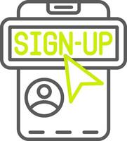 Signup Dynamic App Object vector